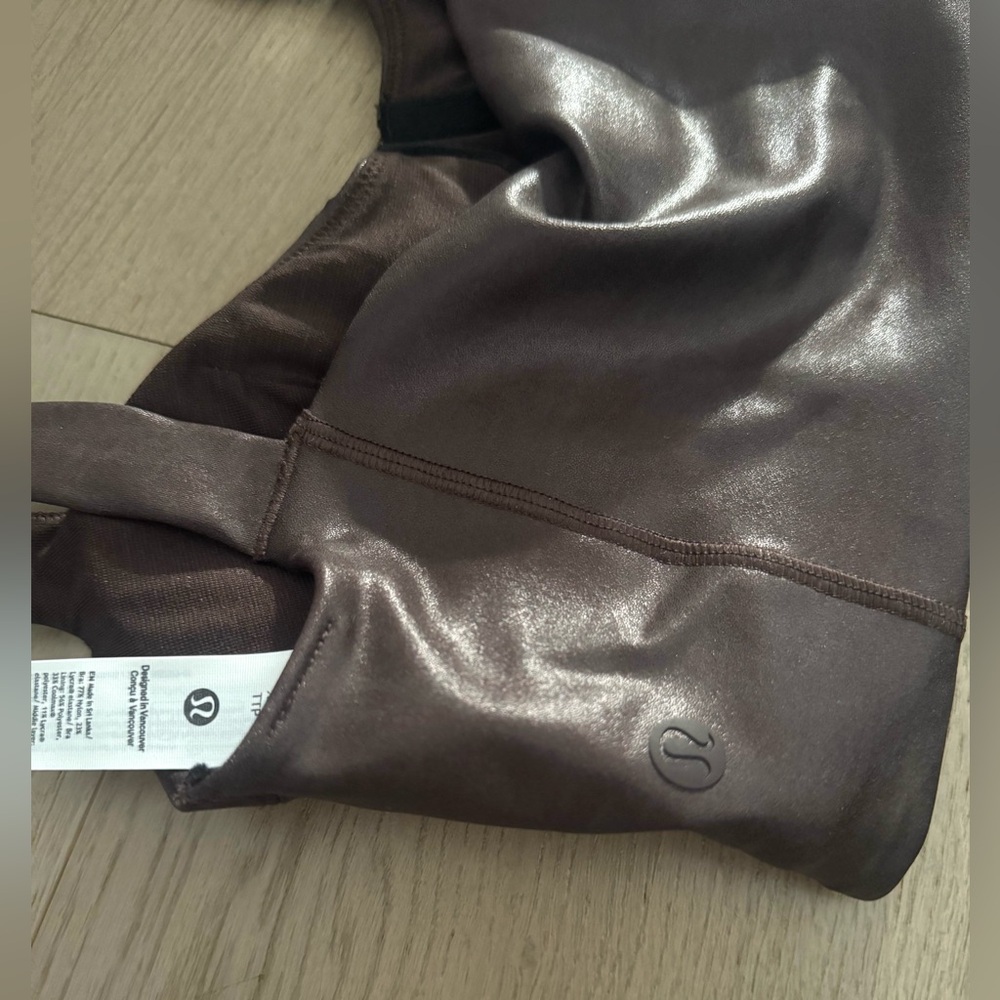 NWT Lululemon Everlux Longline Workout Bra Light Support, A/B Cup *Matte Foil - Picture 5 of 7